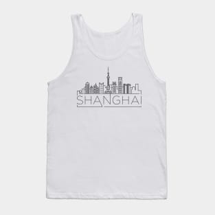 Shanghai Minimal Skyline Tank Top